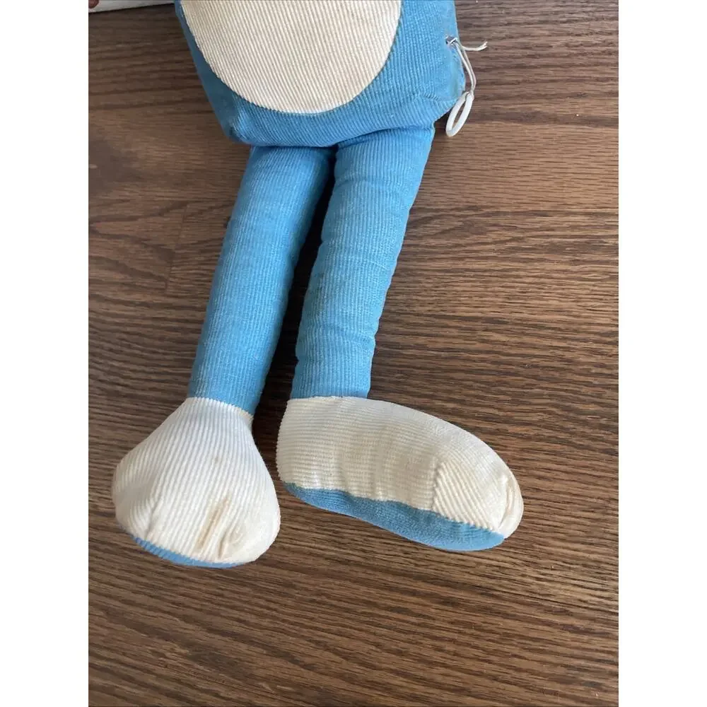 VTG 1965 Mattel Tom & Jerry Blue Corduroy Plush Doll: Non Talking, Has Stains